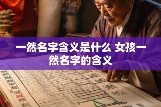 一然名字含义是什么 女孩一然名字的含义 一然名字含义是什么 女孩一然名字的含义