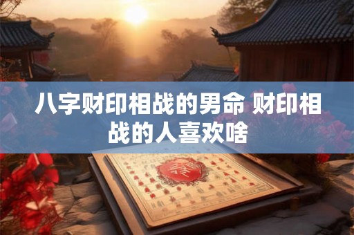 八字财印相战的男命 财印相战的人喜欢啥 八字财印相战的男命 财印相战的人喜欢啥