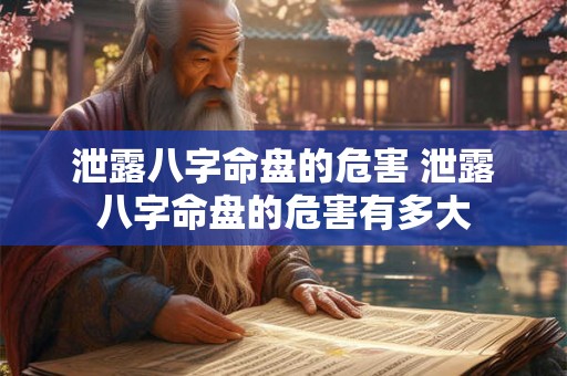 泄露八字命盘的危害 泄露八字命盘的危害有多大 泄露八字命盘的危害 泄露八字命盘的危害有多大