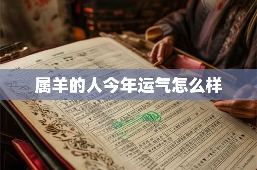 属羊的人今年运气怎么样 属羊的人今年运气怎么样