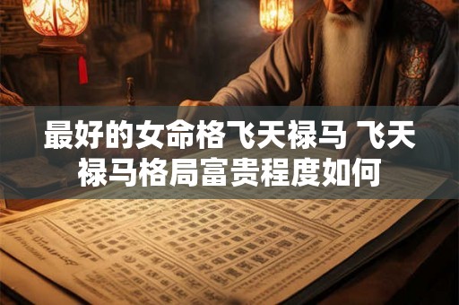 最好的女命格飞天禄马 飞天禄马格局富贵程度如何 最好的女命格飞天禄马 飞天禄马格局富贵程度如何