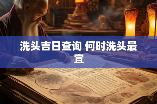 洗头吉日查询 何时洗头最宜 洗头吉日查询 何时洗头最宜
