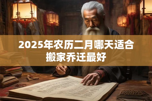 2025年农历二月哪天适合搬家乔迁最好 2025年农历二月哪天适合搬家乔迁最好