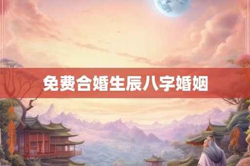 免费合婚生辰八字婚姻