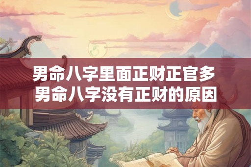 男命八字里面正财正官多 男命八字没有正财的原因 男命八字里面正财正官多 男命八字没有正财的原因