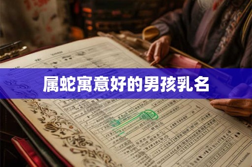 属蛇寓意好的男孩乳名 属蛇寓意好的男孩乳名
