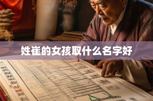 姓崔的女孩取什么名字好