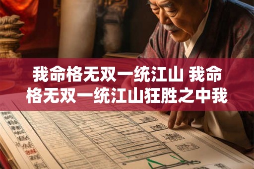 我命格无双一统江山 我命格无双一统江山狂胜之中我却黯然语带悲伤 我命格无双一统江山 我命格无双一统江山狂胜之中我却黯然语带悲伤