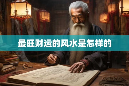 最旺财运的风水是怎样的