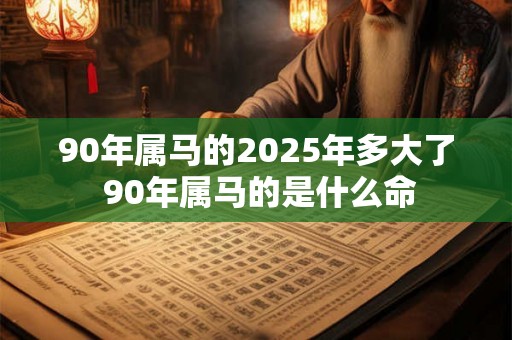 90年属马的2025年多大了 90年属马的是什么命