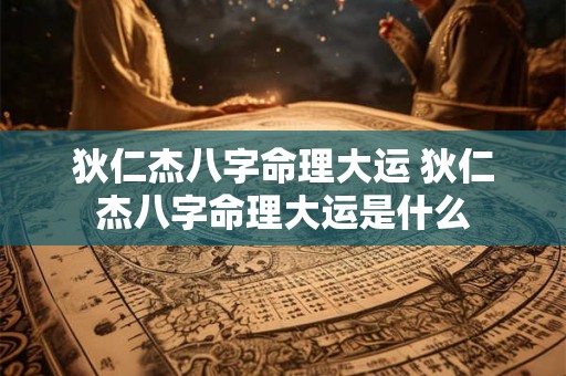 狄仁杰八字命理大运 狄仁杰八字命理大运是什么 狄仁杰八字命理大运 狄仁杰八字命理大运是什么