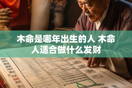 木命是哪年出生的人 木命人适合做什么发财 木命是哪年出生的人 木命人适合做什么发财