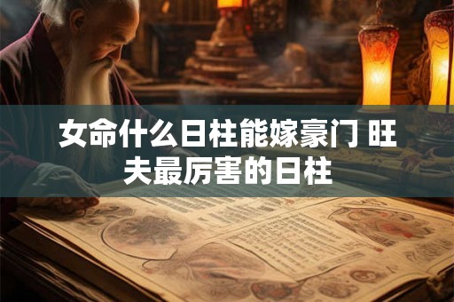 女命什么日柱能嫁豪门 旺夫最厉害的日柱 女命什么日柱能嫁豪门 旺夫最厉害的日柱