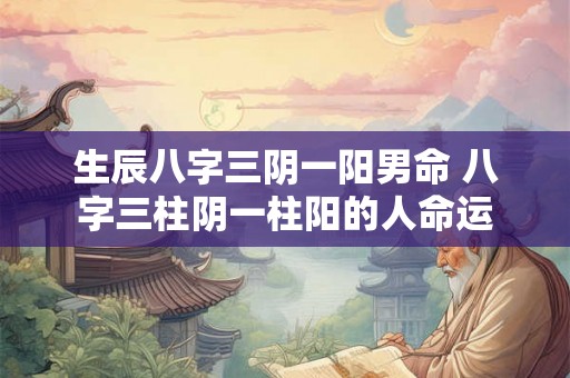 生辰八字三阴一阳男命 八字三柱阴一柱阳的人命运 生辰八字三阴一阳男命 八字三柱阴一柱阳的人命运
