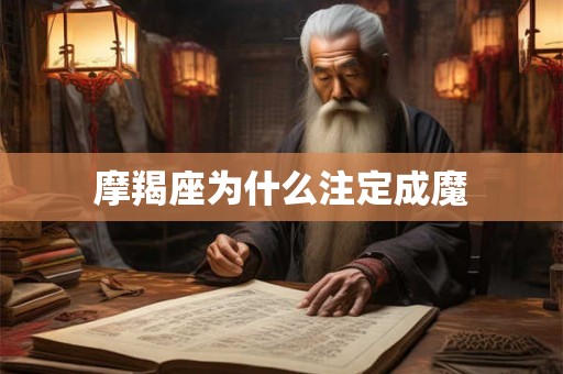 摩羯座为什么注定成魔 摩羯座为什么注定成魔