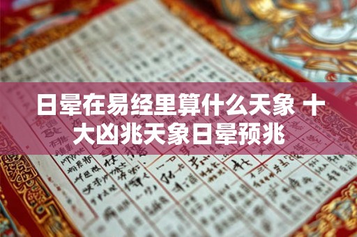 日晕在易经里算什么天象 十大凶兆天象日晕预兆