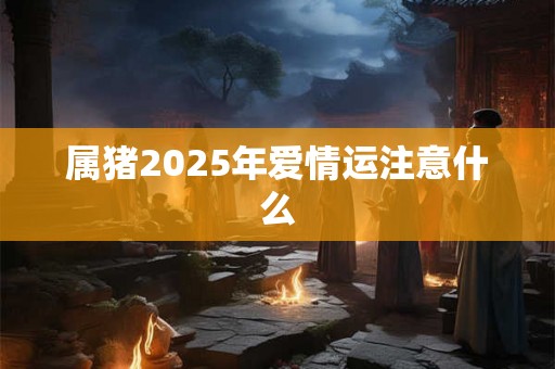 属猪2025年爱情运注意什么 属猪2025年爱情运注意什么