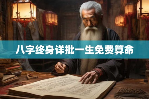 八字终身详批一生免费算命 八字终身详批一生免费算命