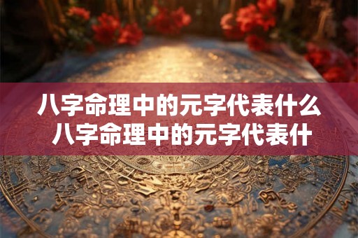 八字命理中的元字代表什么 八字命理中的元字代表什么意思 八字命理中的元字代表什么 八字命理中的元字代表什么意思