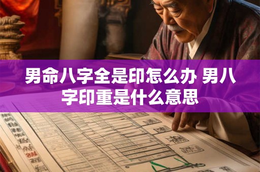男命八字全是印怎么办 男八字印重是什么意思