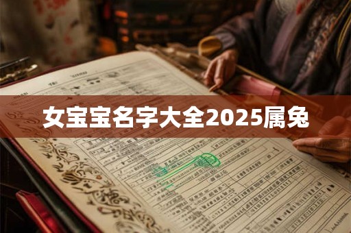 女宝宝名字大全2025属兔 女宝宝名字大全2025属兔