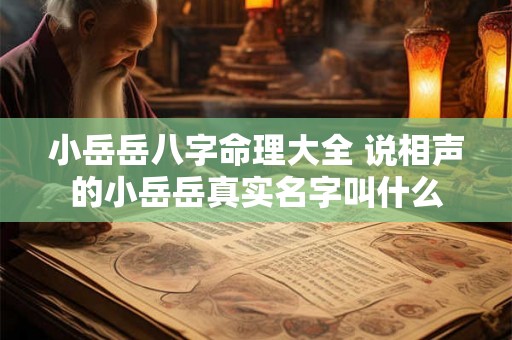小岳岳八字命理大全 说相声的小岳岳真实名字叫什么