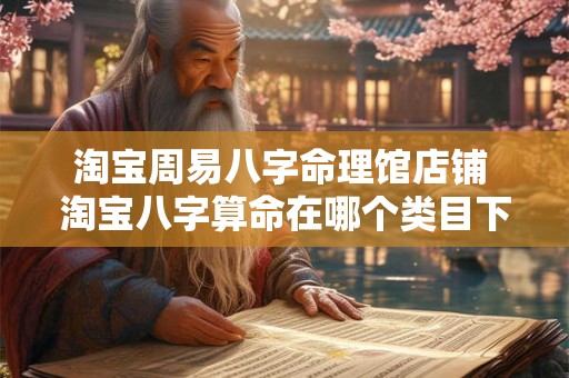 淘宝周易八字命理馆店铺 淘宝八字算命在哪个类目下 淘宝周易八字命理馆店铺 淘宝八字算命在哪个类目下