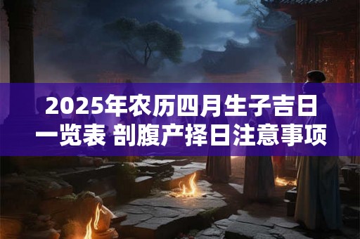 2025年农历四月生子吉日一览表 剖腹产择日注意事项 2025年农历四月生子吉日一览表 剖腹产择日注意事项