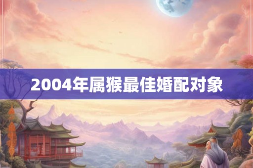 2004年属猴最佳婚配对象