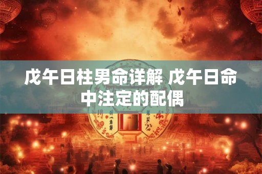 戊午日柱男命详解 戊午日命中注定的配偶 戊午日柱男命详解 戊午日命中注定的配偶