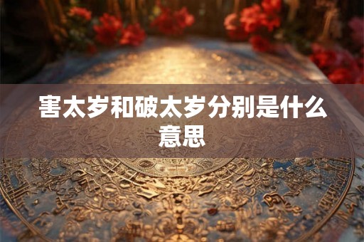害太岁和破太岁分别是什么意思 害太岁和破太岁分别是什么意思