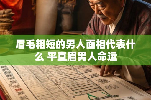 眉毛粗短的男人面相代表什么 平直眉男人命运 眉毛粗短的男人面相代表什么 平直眉男人命运