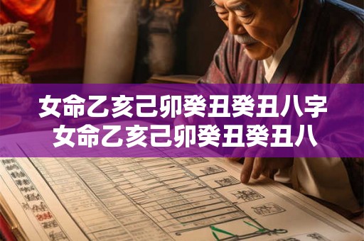 女命乙亥己卯癸丑癸丑八字 女命乙亥己卯癸丑癸丑八字怎么样