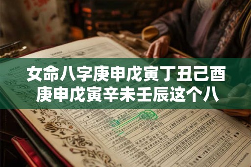 女命八字庚申戊寅丁丑己酉 庚申戊寅辛未壬辰这个八字好吗