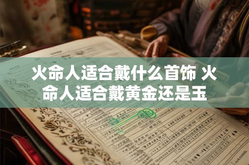 火命人适合戴什么首饰 火命人适合戴黄金还是玉 火命人适合戴什么首饰 火命人适合戴黄金还是玉