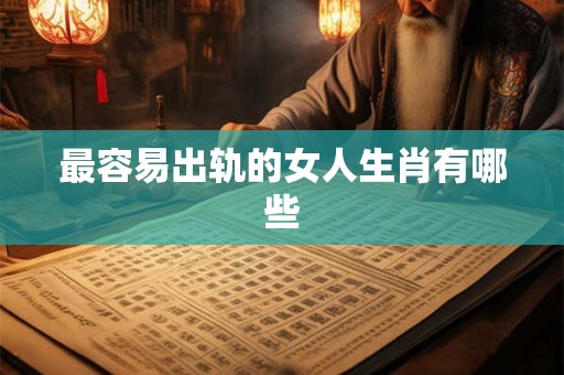最容易出轨的女人生肖有哪些 最容易出轨的女人生肖有哪些