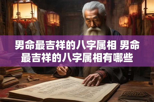 男命最吉祥的八字属相 男命最吉祥的八字属相有哪些