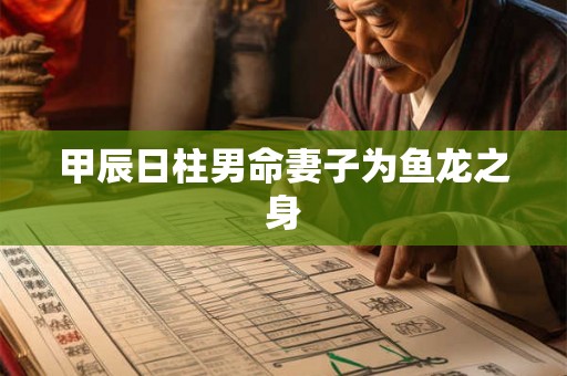 甲辰日柱男命妻子为鱼龙之身