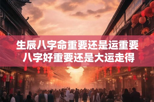 生辰八字命重要还是运重要 八字好重要还是大运走得好重要 生辰八字命重要还是运重要 八字好重要还是大运走得好重要