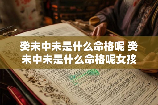 癸未中未是什么命格呢 癸未中未是什么命格呢女孩 癸未中未是什么命格呢 癸未中未是什么命格呢女孩