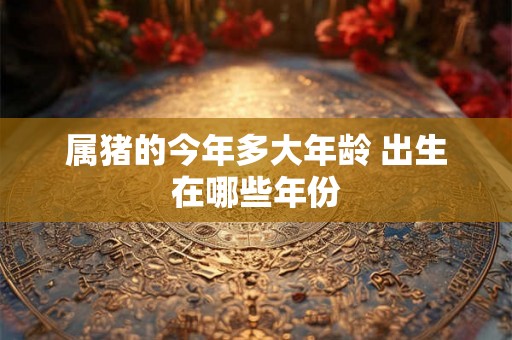 属猪的今年多大年龄 出生在哪些年份