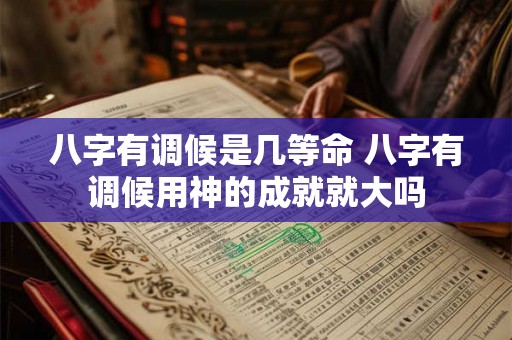 八字有调候是几等命 八字有调候用神的成就就大吗