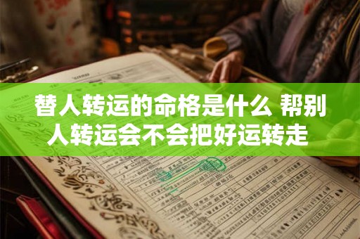 替人转运的命格是什么 帮别人转运会不会把好运转走 替人转运的命格是什么 帮别人转运会不会把好运转走