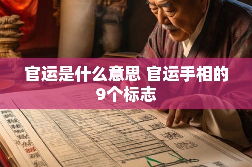 官运是什么意思 官运手相的9个标志 官运是什么意思 官运手相的9个标志