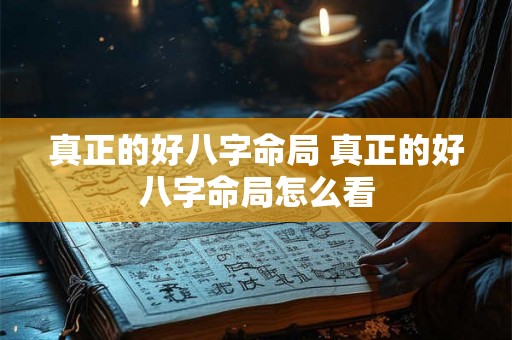 真正的好八字命局 真正的好八字命局怎么看 真正的好八字命局 真正的好八字命局怎么看