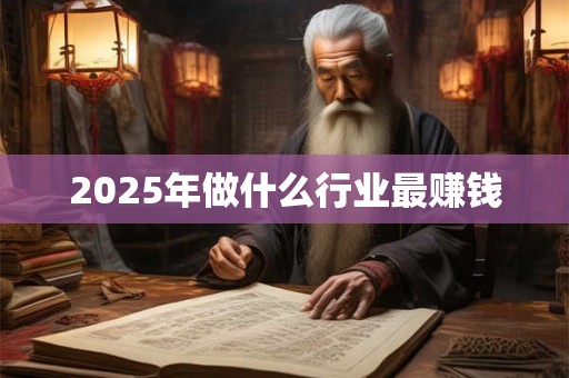2025年做什么行业最赚钱