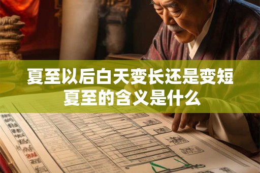 夏至以后白天变长还是变短 夏至的含义是什么 夏至以后白天变长还是变短 夏至的含义是什么