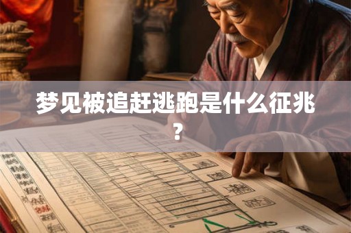 梦见被追赶逃跑是什么征兆? 梦见被追赶逃跑是什么征兆?
