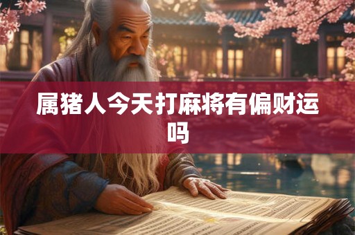 属猪人今天打麻将有偏财运吗 属猪人今天打麻将有偏财运吗