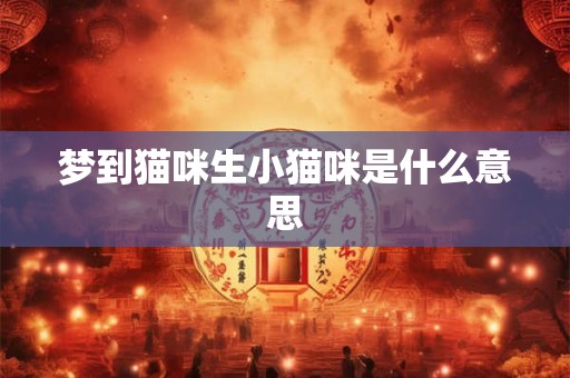 梦到猫咪生小猫咪是什么意思 梦到猫咪生小猫咪是什么意思